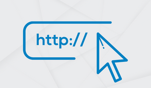 graphic of a computer mouse arrow clicking on a website